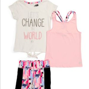 3 pc bike shorts set